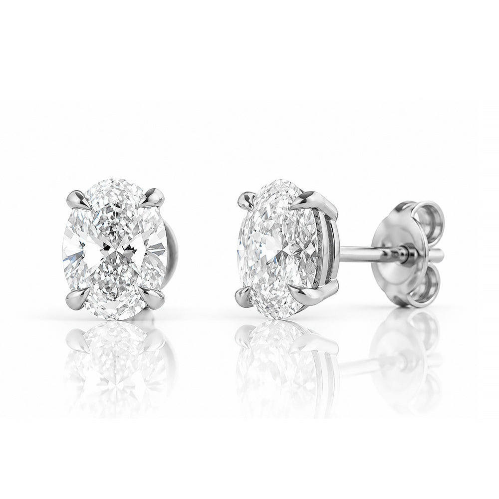 Luna, Lab Grown Diamond Stud Earring - 7x5mm