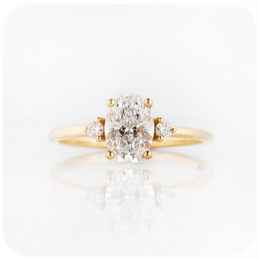 Kelsey, an Oval cut Lab Diamond Engagement Ring