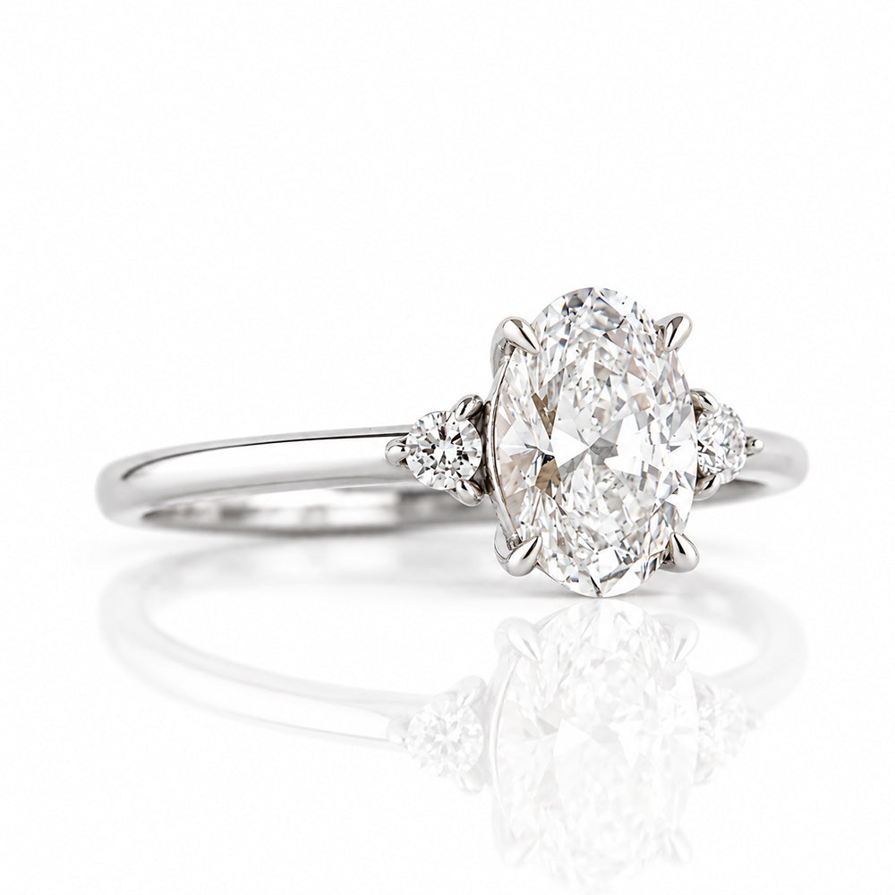 Kelsey, an Oval cut Lab Diamond Ring - 1ct