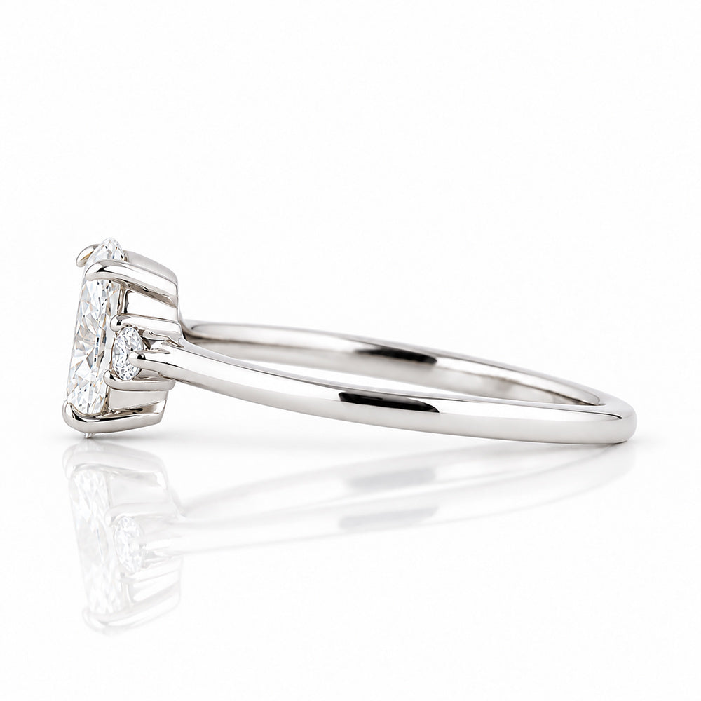 Kelsey, an Oval cut Lab Diamond Ring - 1ct