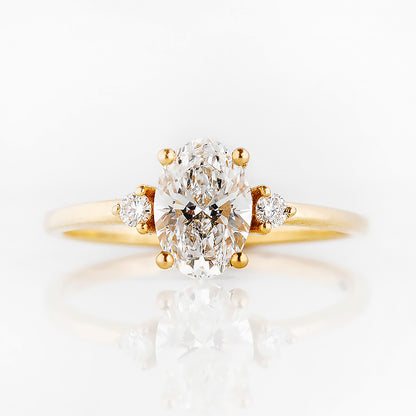 Kelsey, an Oval cut Lab Diamond Ring - 1ct