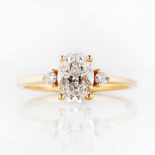 Kelsey, an Oval cut Lab Diamond Ring - 1ct