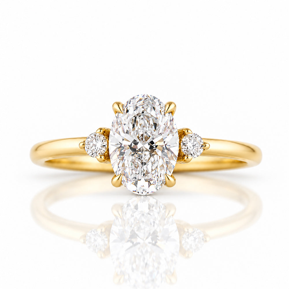 Kelsey, an Oval cut Lab Diamond Ring - 1ct