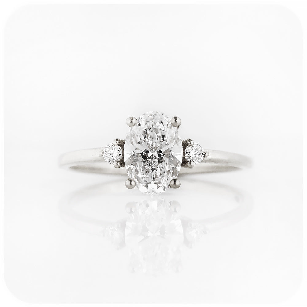 Kelsey, an Oval cut Lab Diamond Engagement Ring