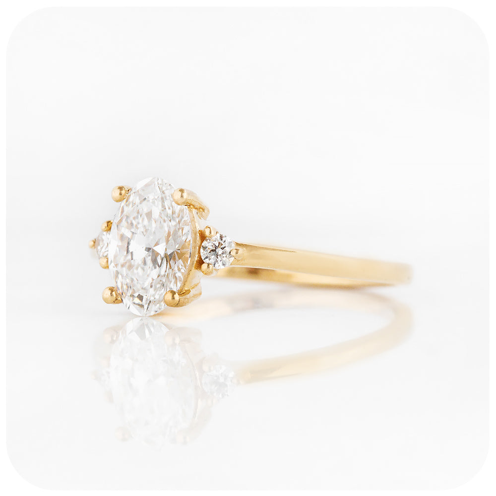 Kelsey, an Oval cut Lab Diamond Engagement Ring