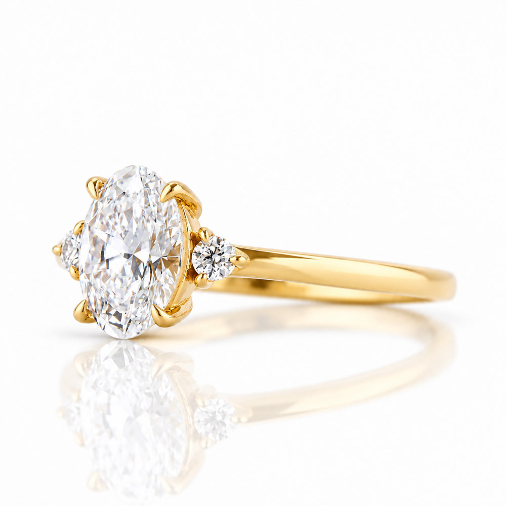 Kelsey, an Oval cut Lab Diamond Ring - 1ct