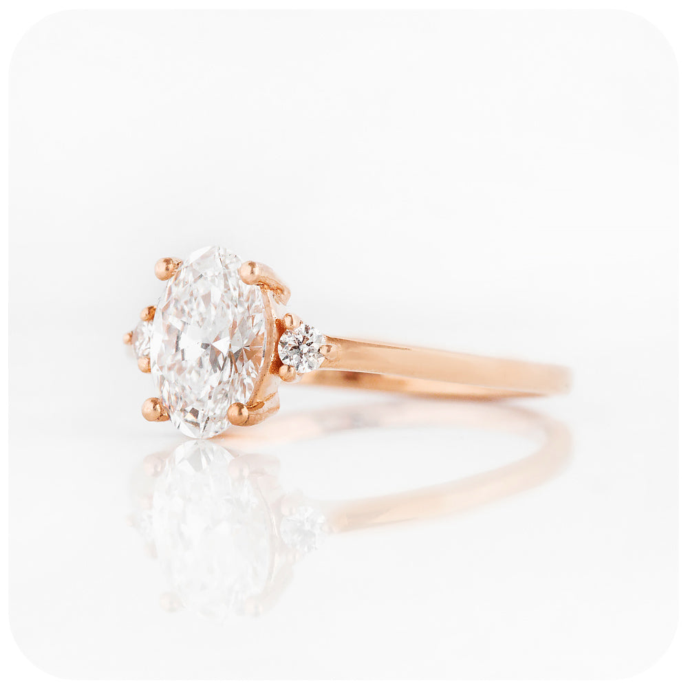 Kelsey, an Oval cut Lab Diamond Engagement Ring