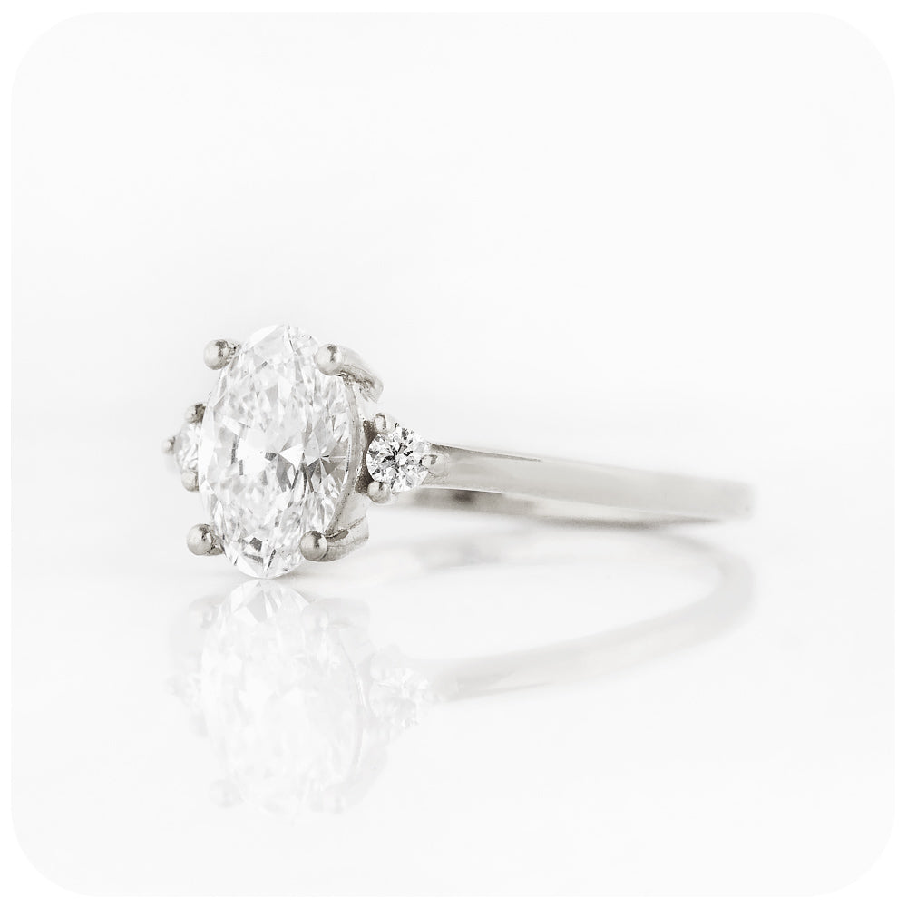 Kelsey, an Oval cut Lab Diamond Engagement Ring