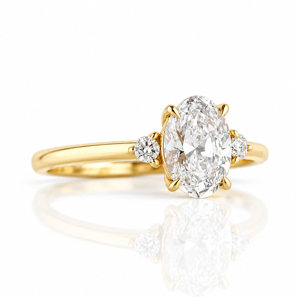 Kelsey, an Oval cut Lab Diamond Ring - 1ct