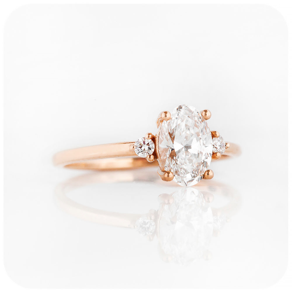 Kelsey, an Oval cut Lab Diamond Engagement Ring