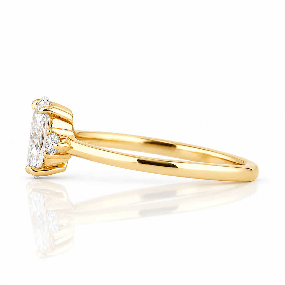 Kelsey, an Oval cut Lab Diamond Ring - 1ct