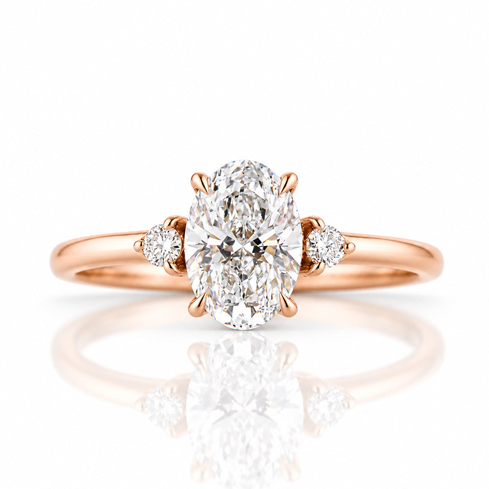 Kelsey, an Oval cut Lab Diamond Ring - 1ct