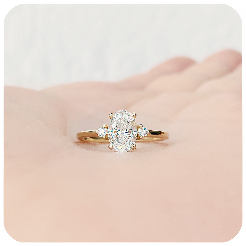 Kelsey, an Oval cut Lab Diamond Engagement Ring