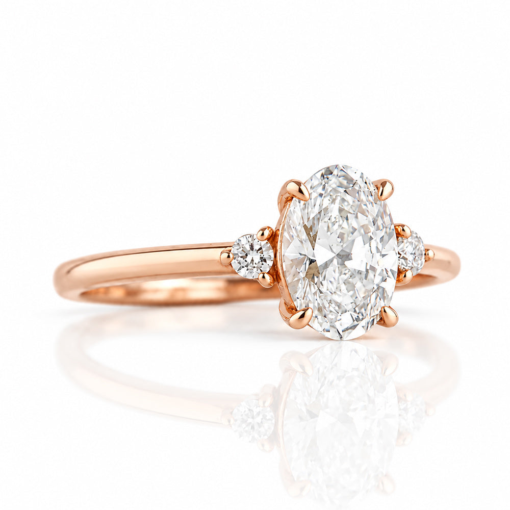 Kelsey, an Oval cut Lab Diamond Ring - 1ct