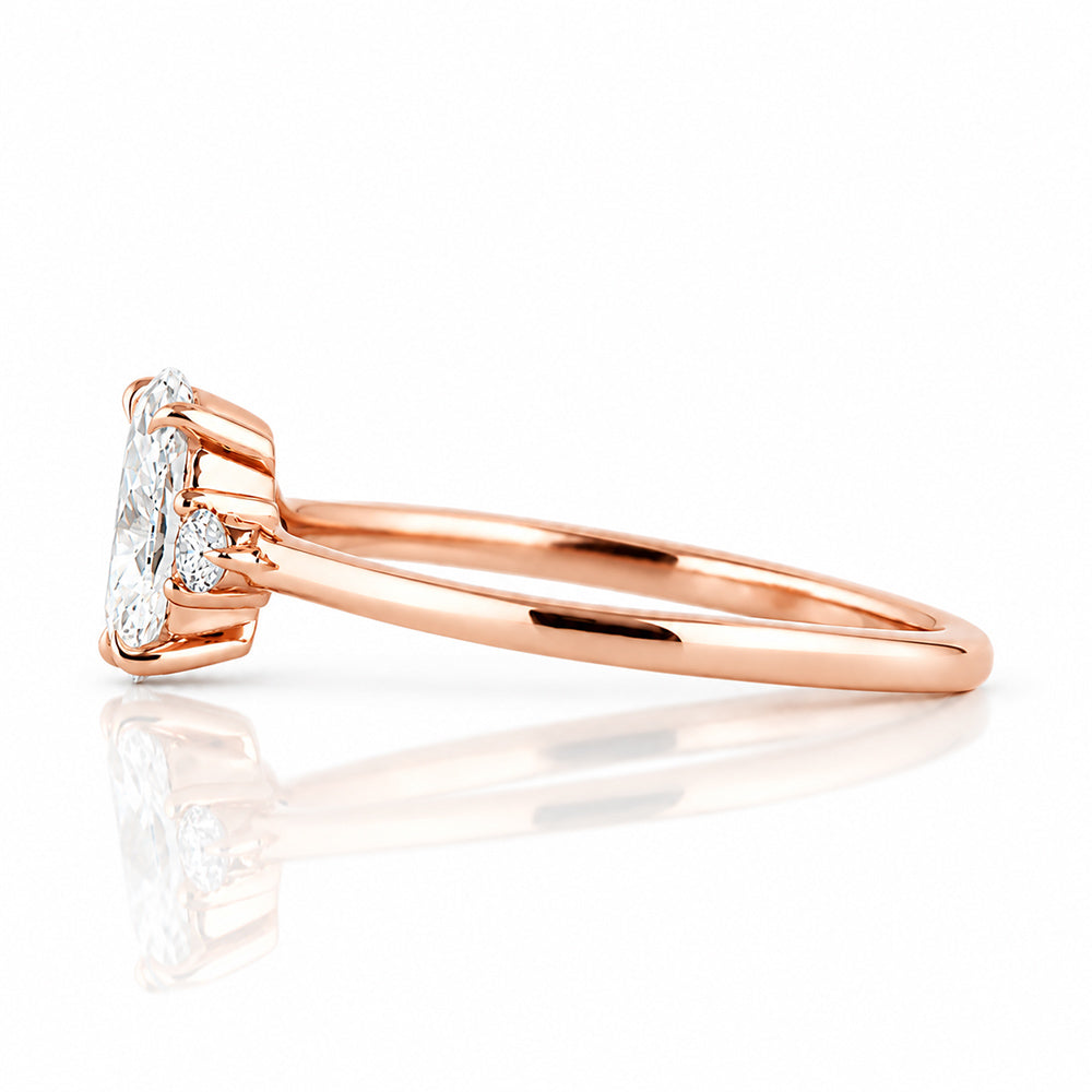 Kelsey, an Oval cut Lab Diamond Ring - 1ct