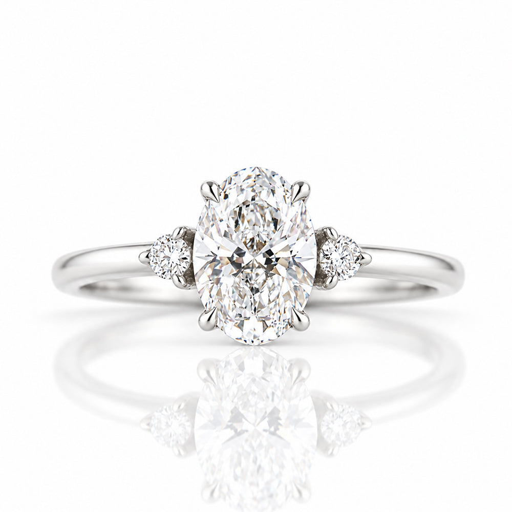 Kelsey, an Oval cut Lab Diamond Ring - 1ct
