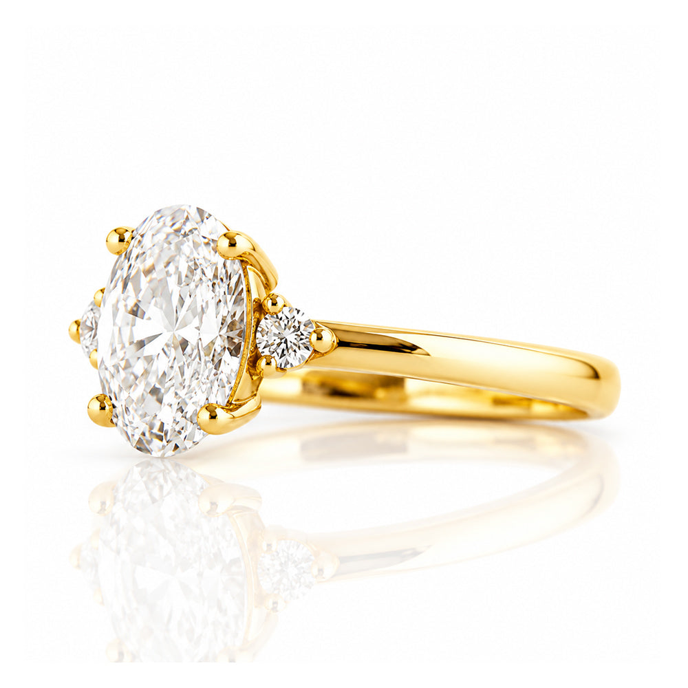 Kelsey, an Oval cut Lab Diamond Ring - 1.5ct - Victoria's Jewellery