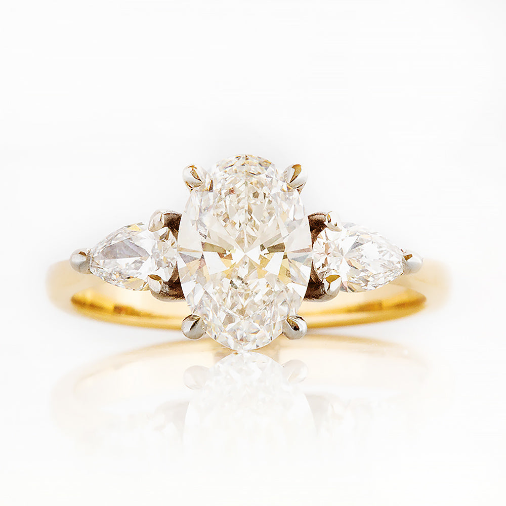 Nadi, Lab Diamond Trilogy Engagement Ring