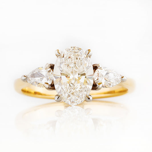 Nadi, Lab Diamond Trilogy Engagement Ring