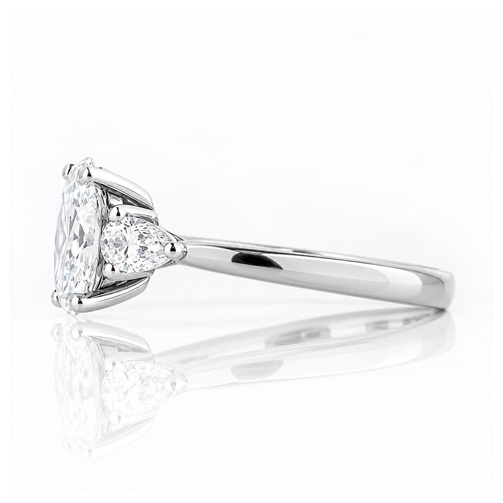 Nadi, Lab Diamond Trilogy Engagement Ring - Victoria's Jewellery