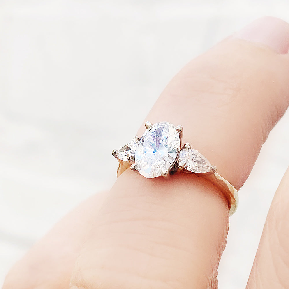 Nadi, Lab Diamond Trilogy Engagement Ring