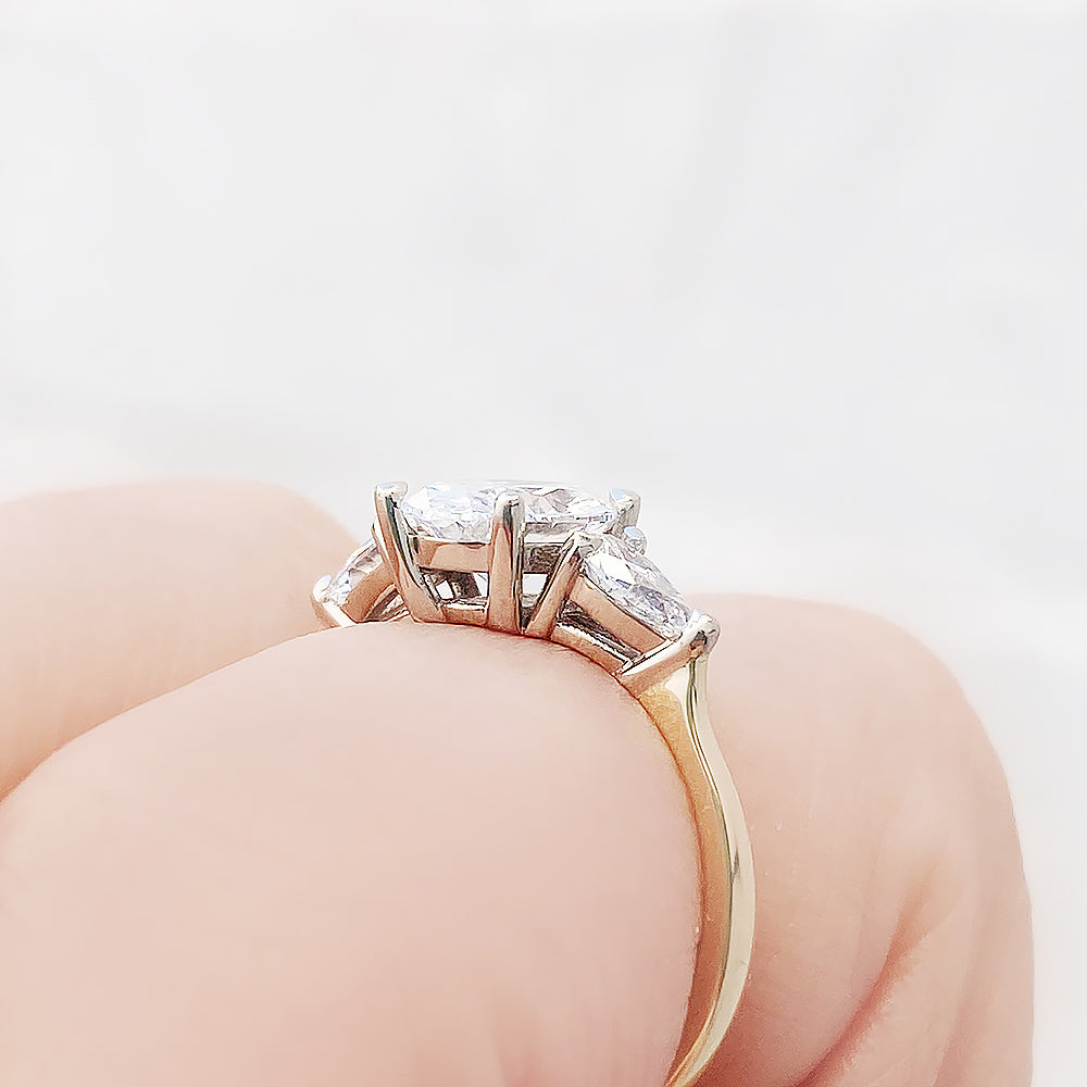 Nadi, Lab Diamond Trilogy Engagement Ring