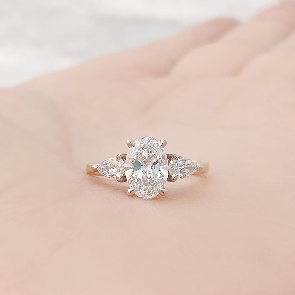 Nadi, Lab Diamond Trilogy Engagement Ring