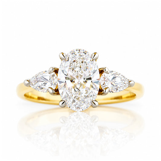 Nadi, Lab Diamond Trilogy Engagement Ring