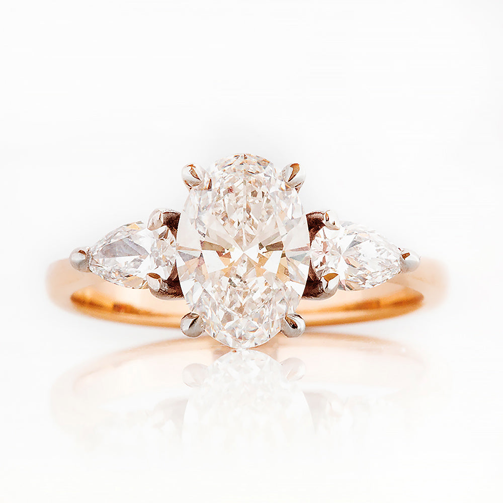 Nadi, Lab Diamond Trilogy Engagement Ring