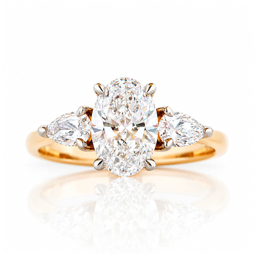 Nadi, Lab Diamond Trilogy Engagement Ring - Victoria's Jewellery