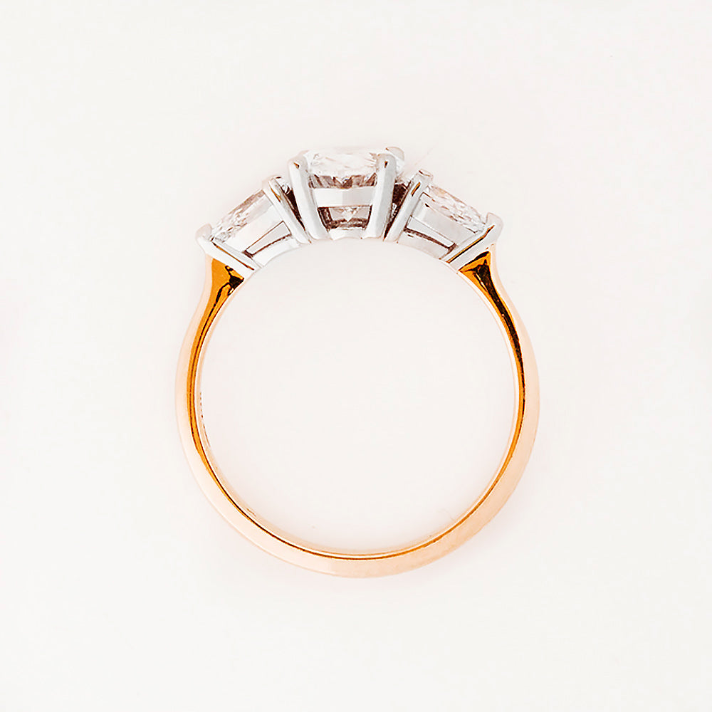 Nadi, Lab Diamond Trilogy Engagement Ring