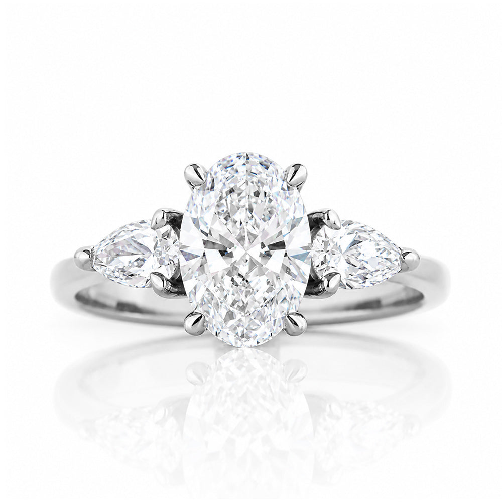 Nadi, Lab Diamond Trilogy Engagement Ring - Victoria's Jewellery