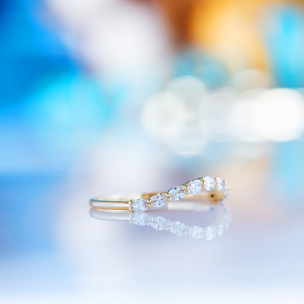 Kayla, an Oval cut Lab Diamond Wedding Band