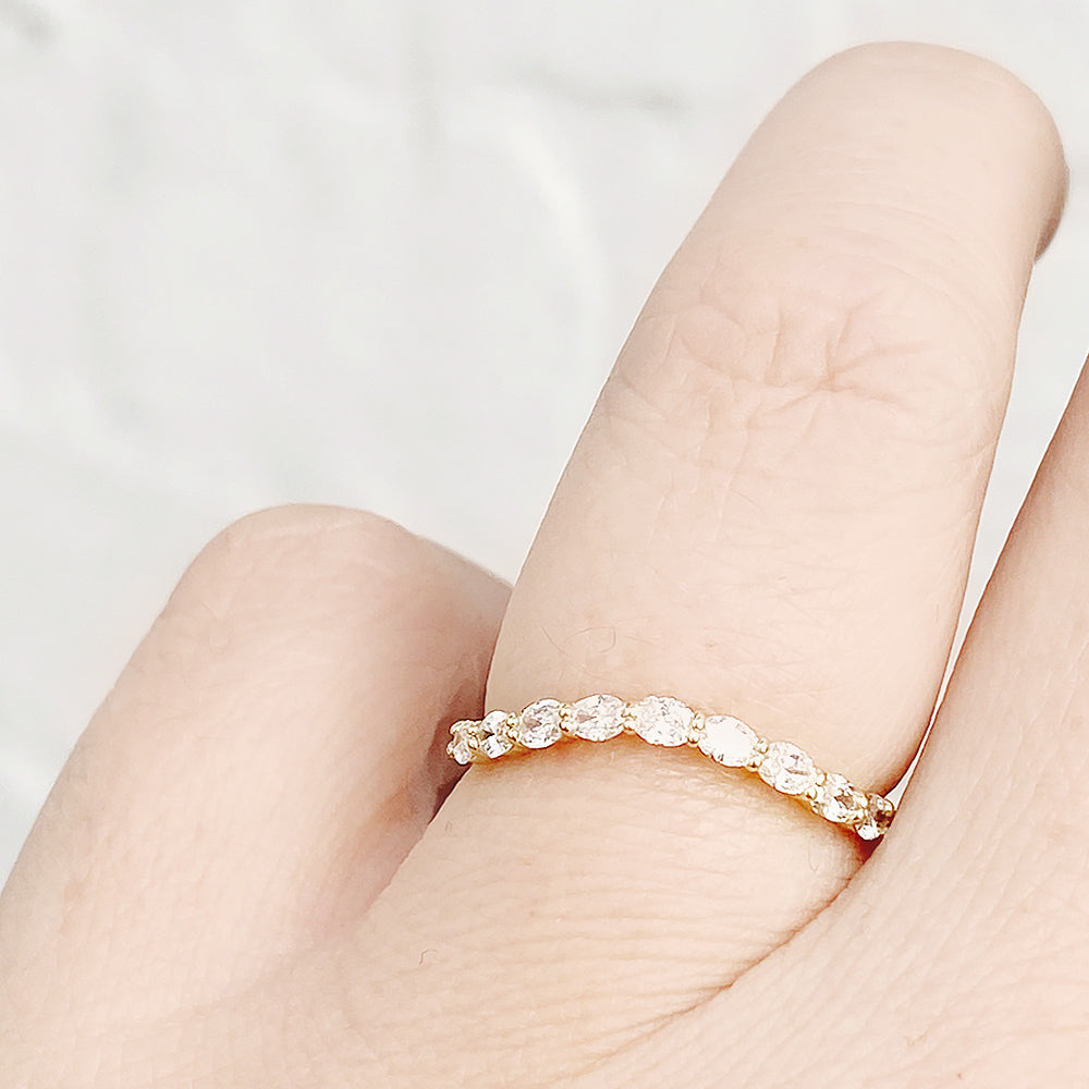 Kayla, an Oval cut Lab Diamond Wedding Band