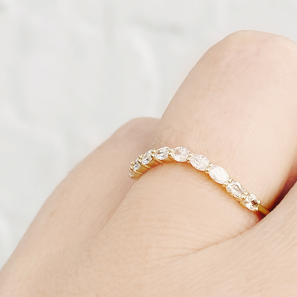 Kayla, an Oval cut Lab Diamond Wedding Band