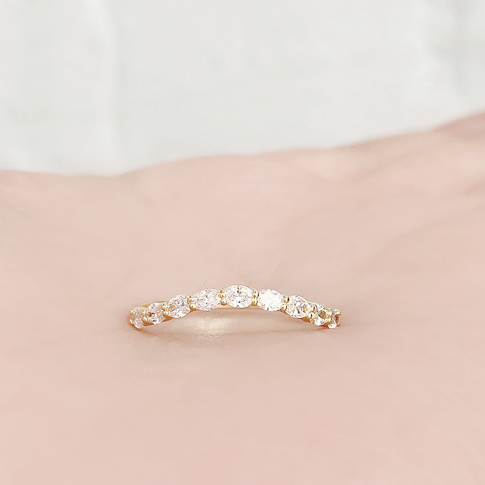 Kayla, an Oval cut Lab Diamond Wedding Band