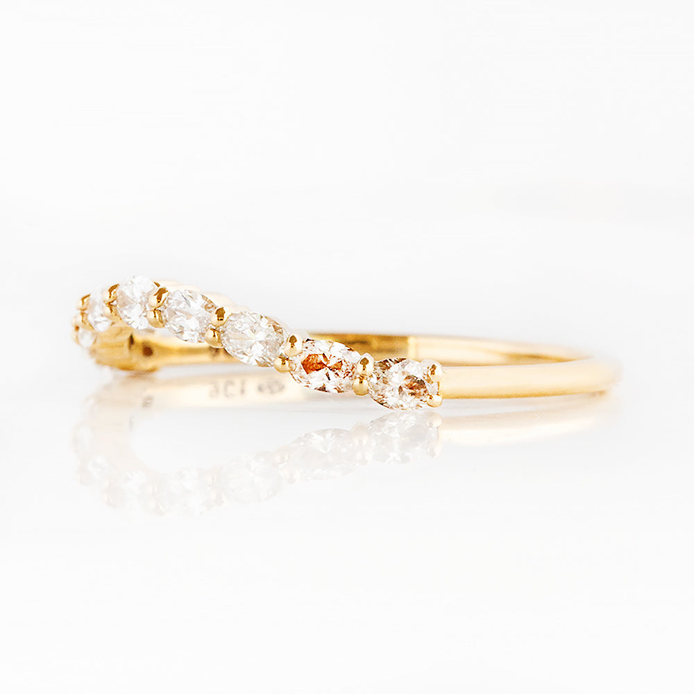 Kayla, an Oval cut Lab Diamond Wedding Band