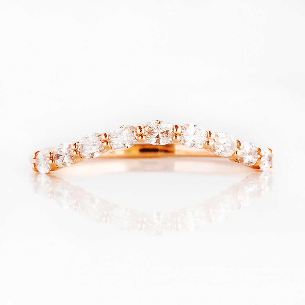 Kayla, an Oval cut Lab Diamond Wedding Band