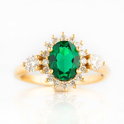 Devlyn, an Emerald and Diamond Ring
