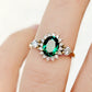 Devlyn, an Emerald and Diamond Ring