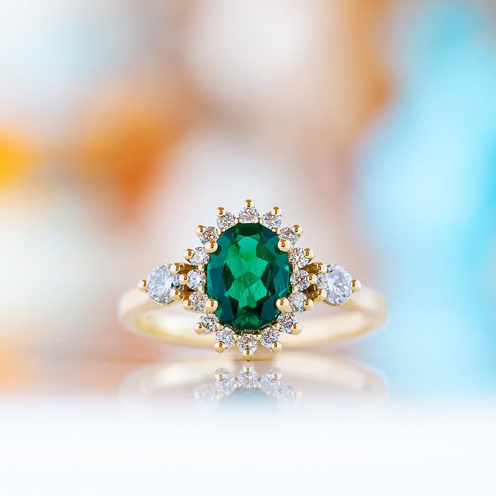 Devlyn, an Emerald and Diamond Ring - Victoria's Jewellery