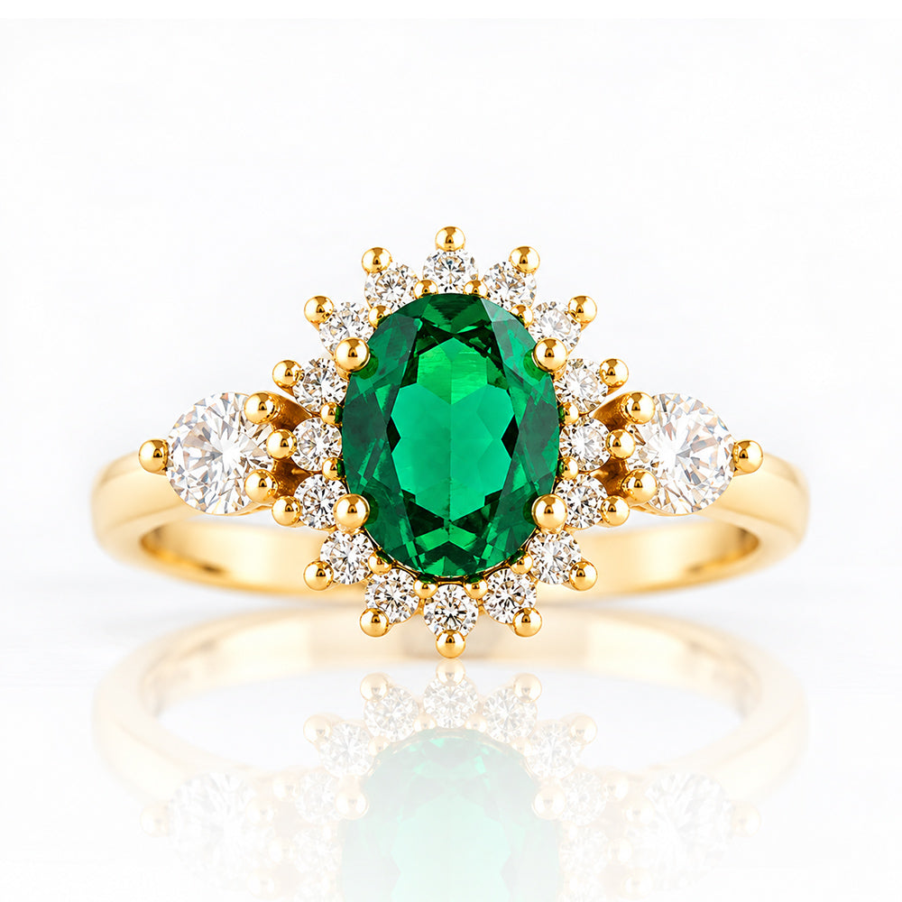 Devlyn, an Emerald and Diamond Ring - Victoria's Jewellery