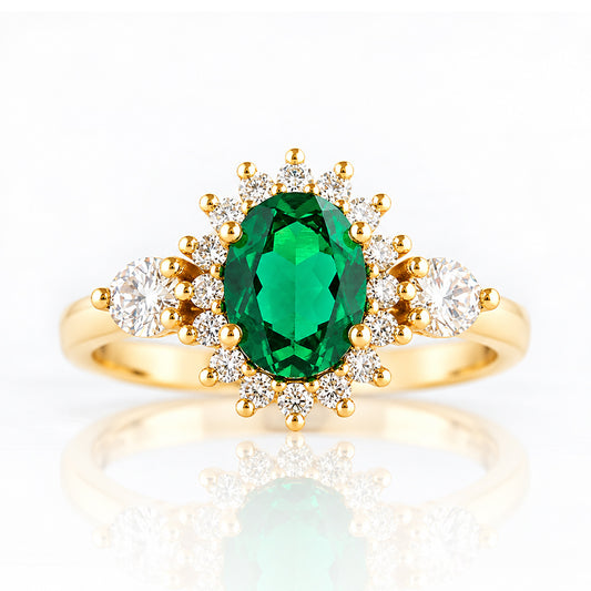 Devlyn, an Emerald and Diamond Ring - Victoria's Jewellery