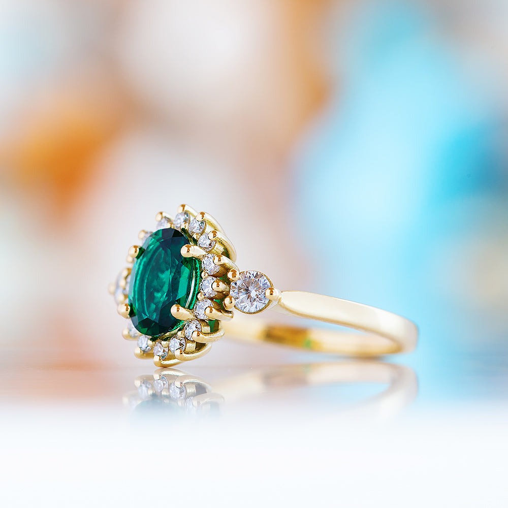 Devlyn, an Emerald and Diamond Ring - Victoria's Jewellery