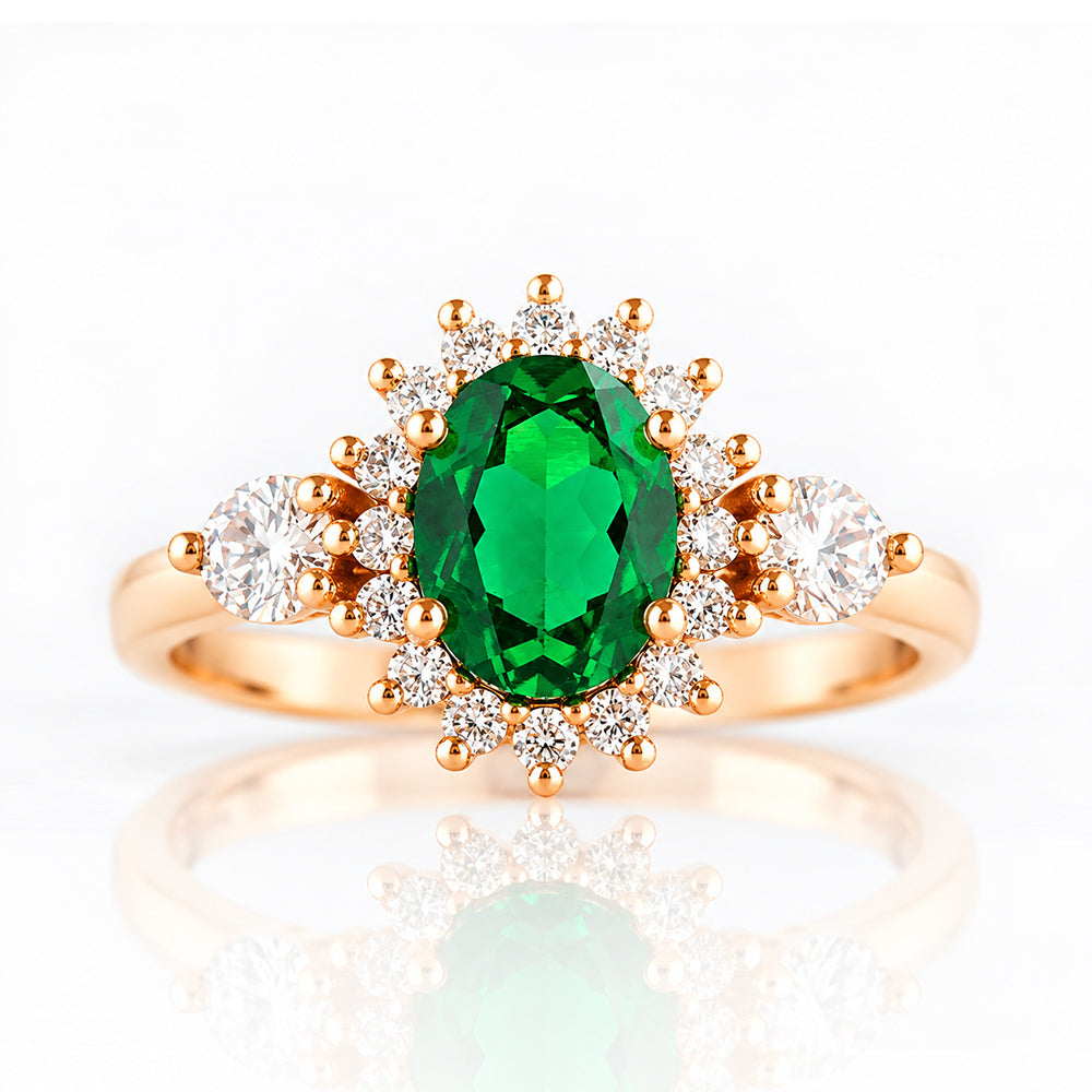 Devlyn, an Emerald and Diamond Ring - Victoria's Jewellery