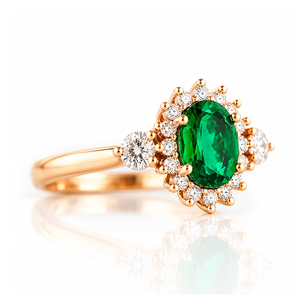 Devlyn, an Emerald and Diamond Ring - Victoria's Jewellery