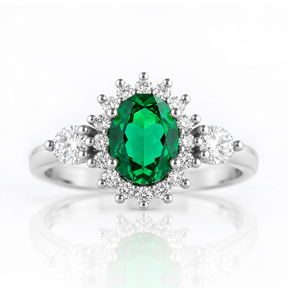 Devlyn, an Emerald and Diamond Ring - Victoria's Jewellery