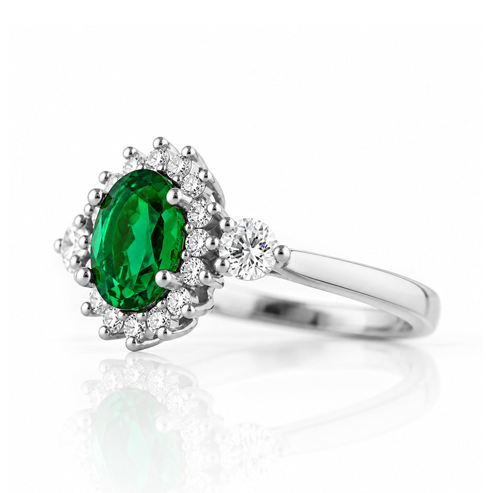 Devlyn, an Emerald and Diamond Ring - Victoria's Jewellery