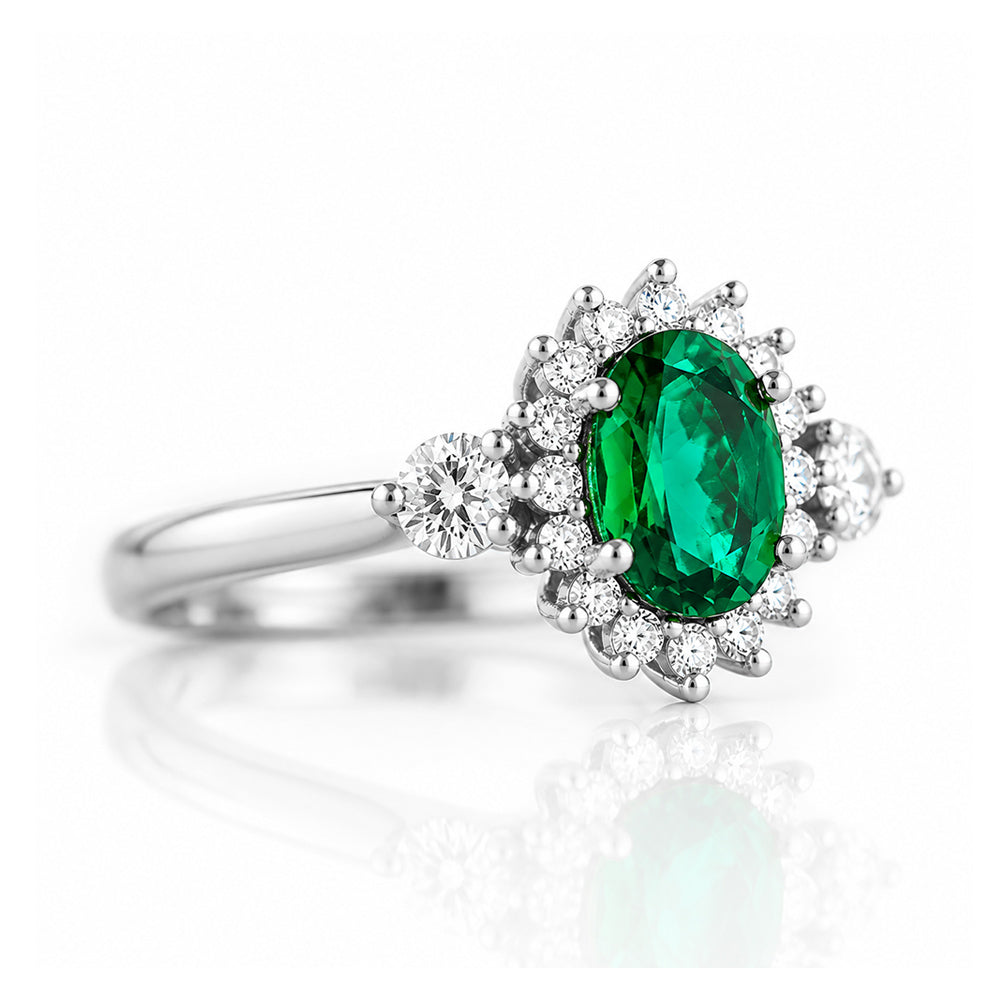 Devlyn, an Emerald and Diamond Ring - Victoria's Jewellery