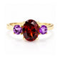 Hallie, Garnet and Amethyst Trilogy Ring - Victoria's Jewellery